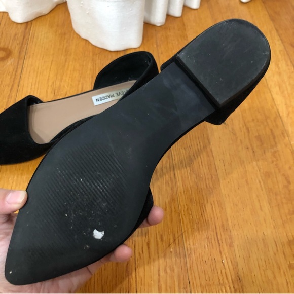 Steve Madden pointed-toe black loafer flats - Picture 3 of 4